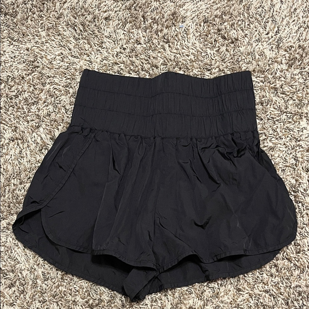 Black High-Waist Women's Shorts